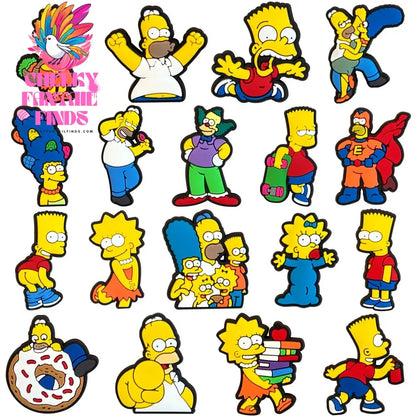 CCF 25 sets Cartoon Anime Shoe Charms Accessories PVC Shoe Decrations Wristband Buckle Kids X-mas Gifts Cheeky Fantail Finds