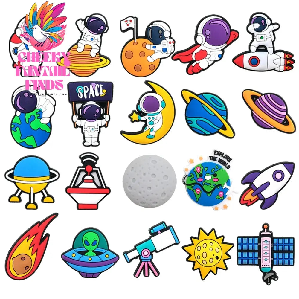 CCF 25 sets Cartoon Anime Shoe Charms Accessories PVC Shoe Decrations Wristband Buckle Kids X-mas Gifts Cheeky Fantail Finds