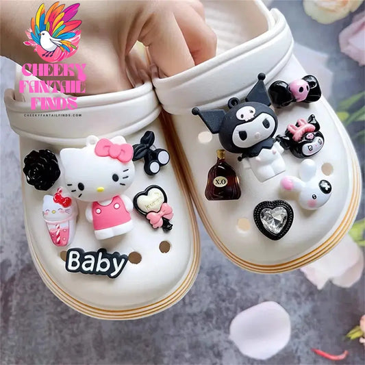 CCF 3D Set Cartoon Cute Dog Charm Sandals Buckle DIY Detachable Wristband Children's Shoe Accessories Cheeky Fantail Finds