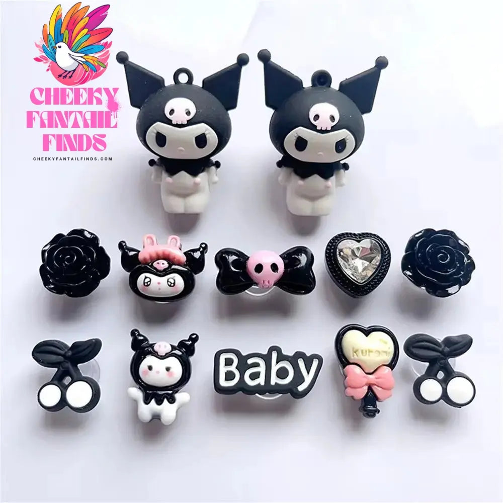 CCF 3D Set Cartoon Cute Dog Charm Sandals Buckle DIY Detachable Wristband Children's Shoe Accessories Cheeky Fantail Finds