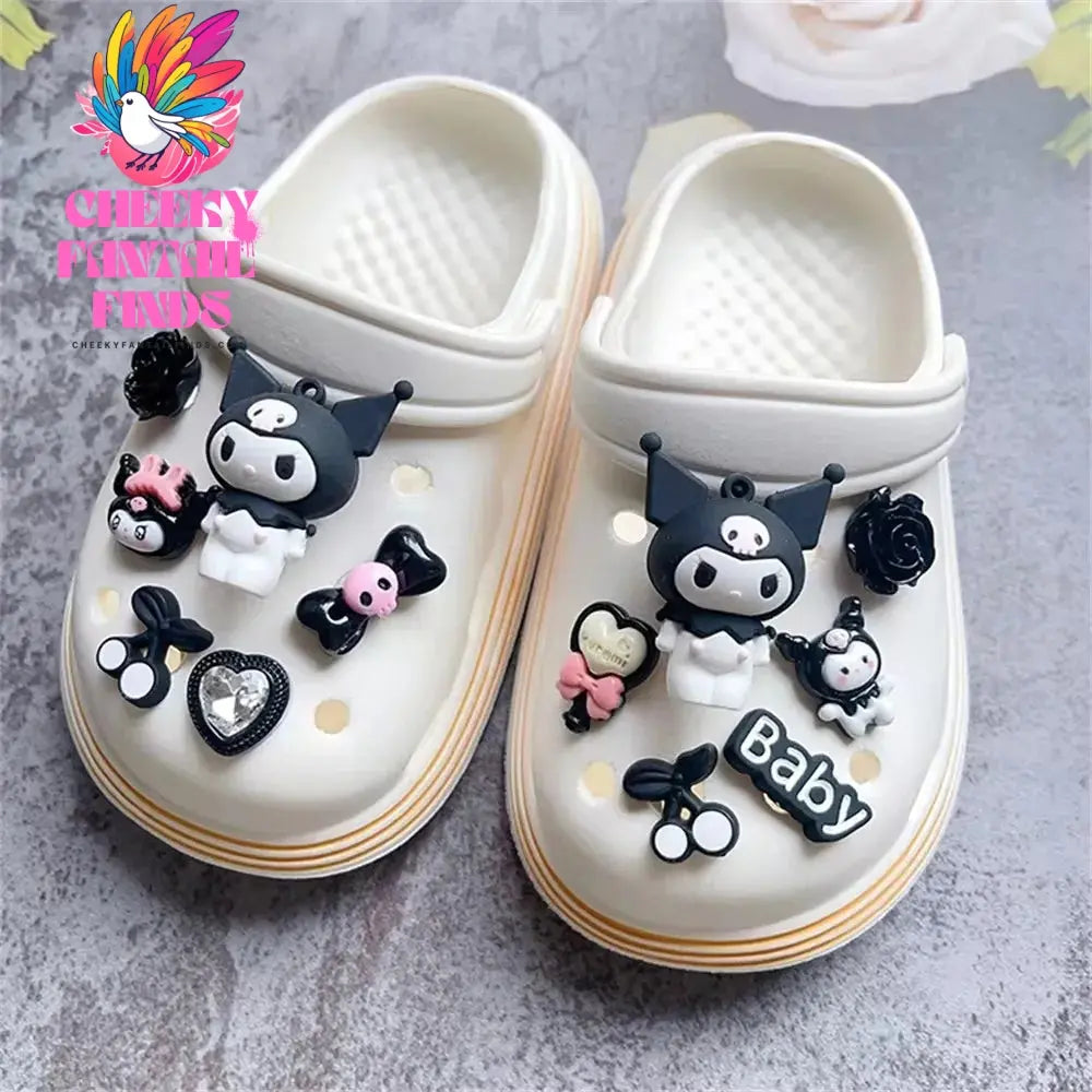 CCF 3D Set Cartoon Cute Dog Charm Sandals Buckle DIY Detachable Wristband Children's Shoe Accessories Cheeky Fantail Finds