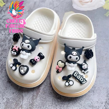 CCF 3D Set Cartoon Cute Dog Charm Sandals Buckle DIY Detachable Wristband Children's Shoe Accessories Cheeky Fantail Finds