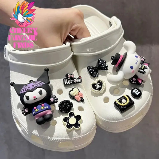 CCF Cartoon Cinnamoroll Shoe Accessories Set Cinnamoroll Melody 3D Decoration Birthday Gift Cheeky Fantail Finds