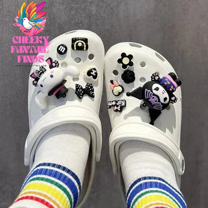 CCF Cartoon Cinnamoroll Shoe Accessories Set Cinnamoroll Melody 3D Decoration Birthday Gift Cheeky Fantail Finds