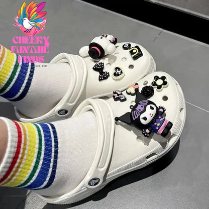 CCF Cartoon Cinnamoroll Shoe Accessories Set Cinnamoroll Melody 3D Decoration Birthday Gift Cheeky Fantail Finds
