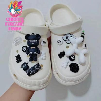 CCF Cartoon Musical Bear Shoe Charm DIY Shoe Decorations Accessories for Bogg Bag Slides Sandals Clogs Kids Gifts Cheeky Fantail Finds