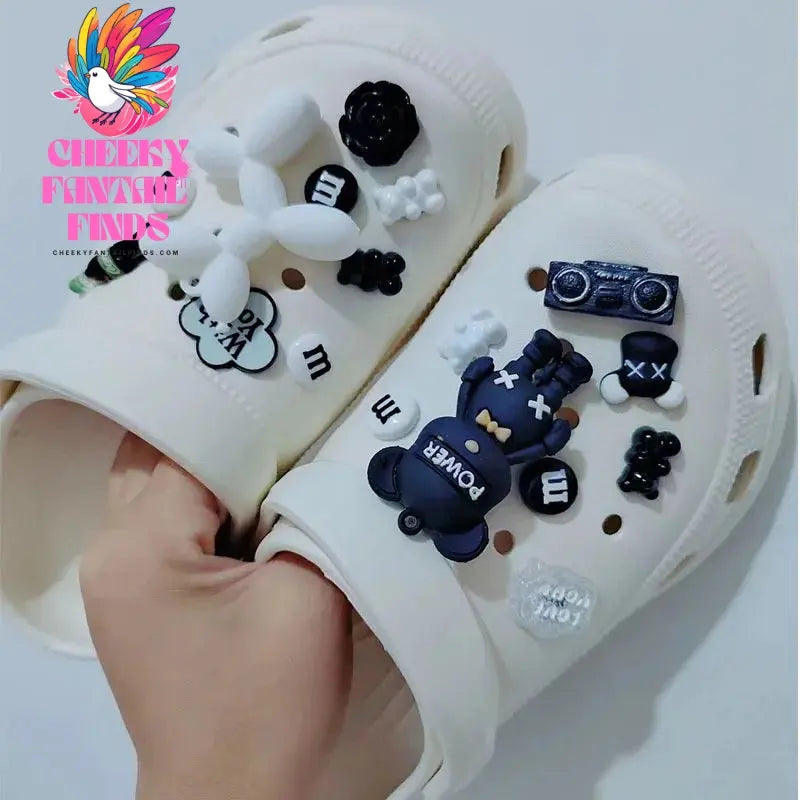 CCF Cartoon Musical Bear Shoe Charm DIY Shoe Decorations Accessories for Bogg Bag Slides Sandals Clogs Kids Gifts Cheeky Fantail Finds
