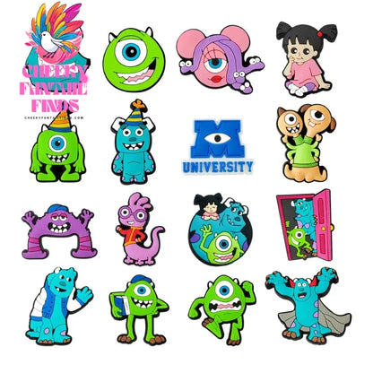 CCF Cartoon Shoe Decoration Charms Monsters Inc. University  PVC Shoe Accessories Christmas Gift for Kids Party Favors Cheeky Fantail Finds
