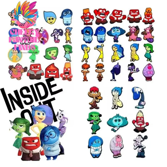 CCF Kawaii Inside Out 2 Shoe Buckle Cute Cartoon Anime Diy Pvc Shoe Decoration Clogs Charms Gift For Kids Boys Girls Teens Cheeky Fantail Finds