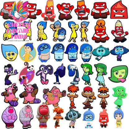 CCF Kawaii Inside Out 2 Shoe Buckle Cute Cartoon Anime Diy Pvc Shoe Decoration Clogs Charms Gift For Kids Boys Girls Teens Cheeky Fantail Finds