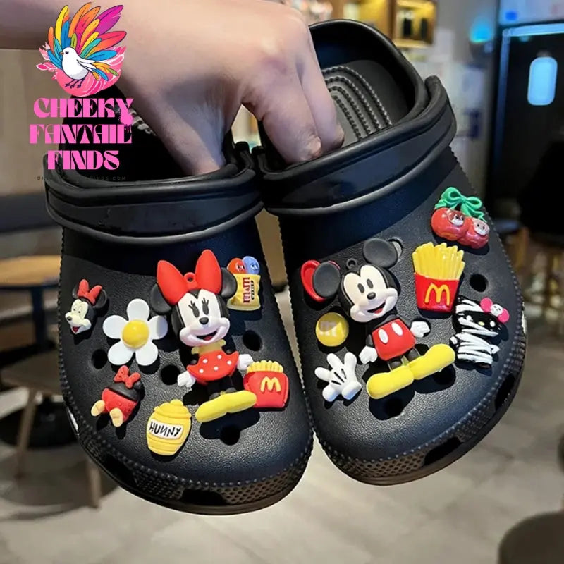 CCF Mickey and Minnie Cartoon Dog  Tom and Jerry Shoe Charms Accessories Clog Sandals Decorations Pins Favor Gift Cheeky Fantail Finds