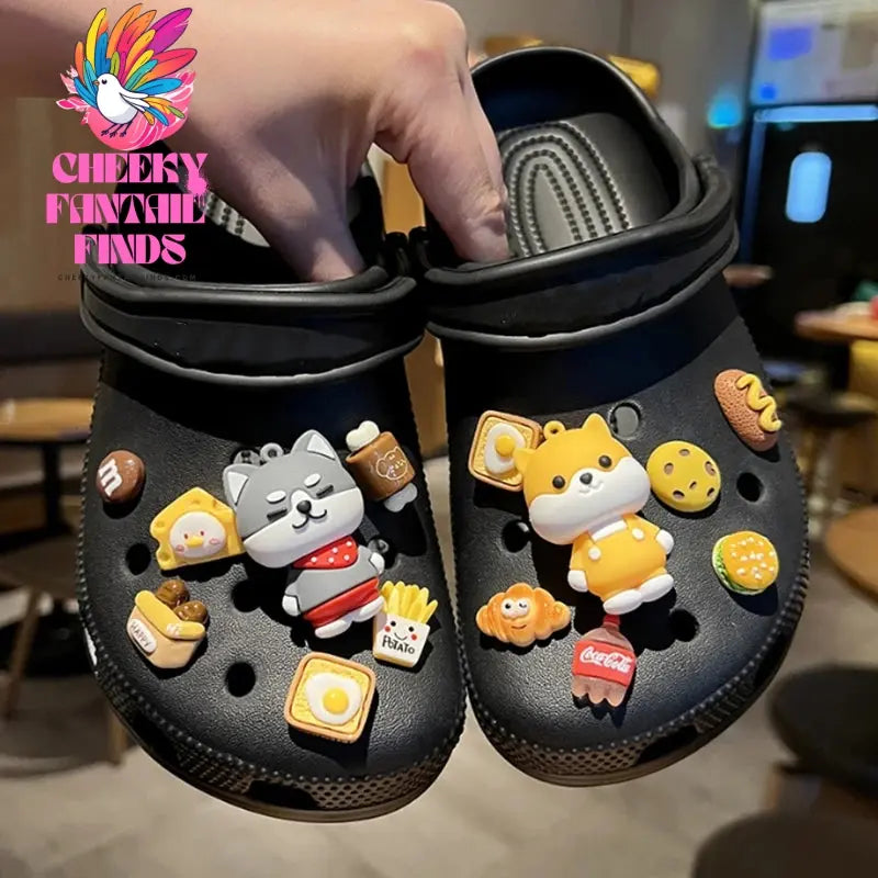 CCF Mickey and Minnie Cartoon Dog  Tom and Jerry Shoe Charms Accessories Clog Sandals Decorations Pins Favor Gift Cheeky Fantail Finds
