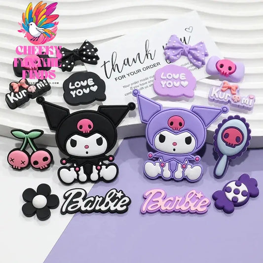 CCF New Accessories Shoes Charm Buckle Set Cartoon DIY Sandals Decoration Slippers Decoration Fashion Gift Cheeky Fantail Finds