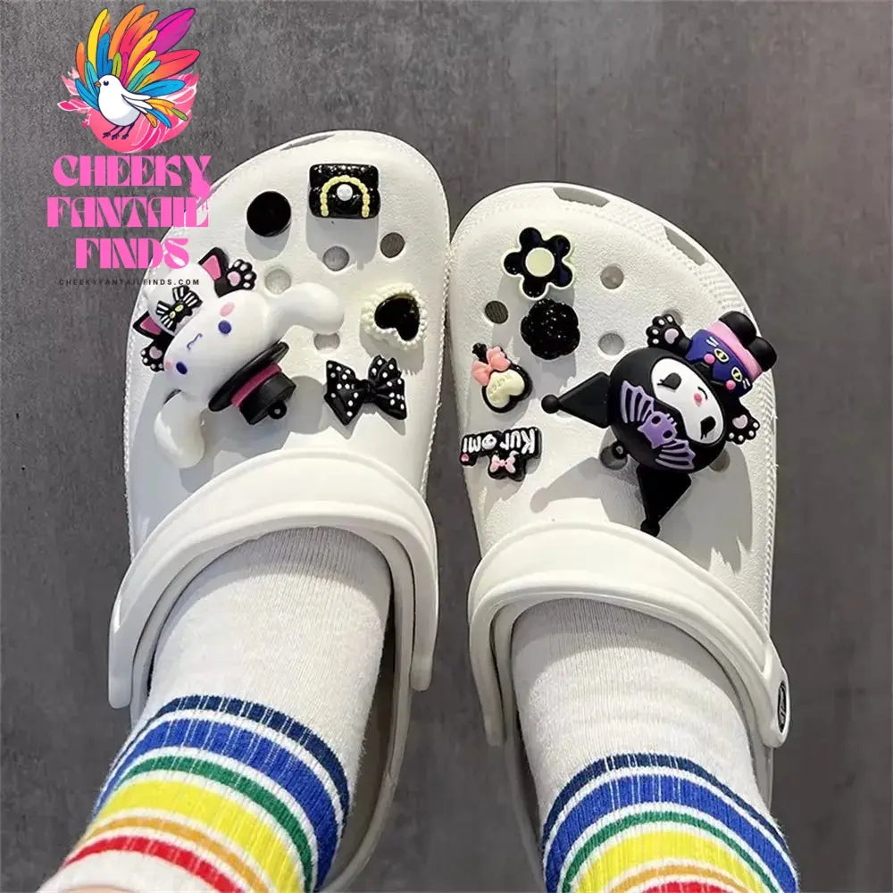 CCF New Kulomi Charm Shoe Creative DIY Detachable 3D Cat And Mouse Children's Clogs Sandals Buckle Trendy Set Cheeky Fantail Finds
