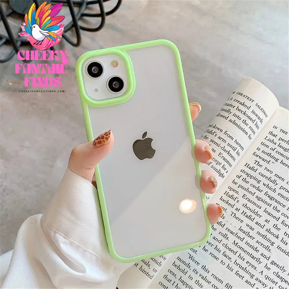 Candy Shockproof Silicone Bumper Phone Case For iPhone 16 15 14 11 12 13 Pro Max XS XR 8 7Plus Transparent Protection Back Cover Cheeky Fantail Finds