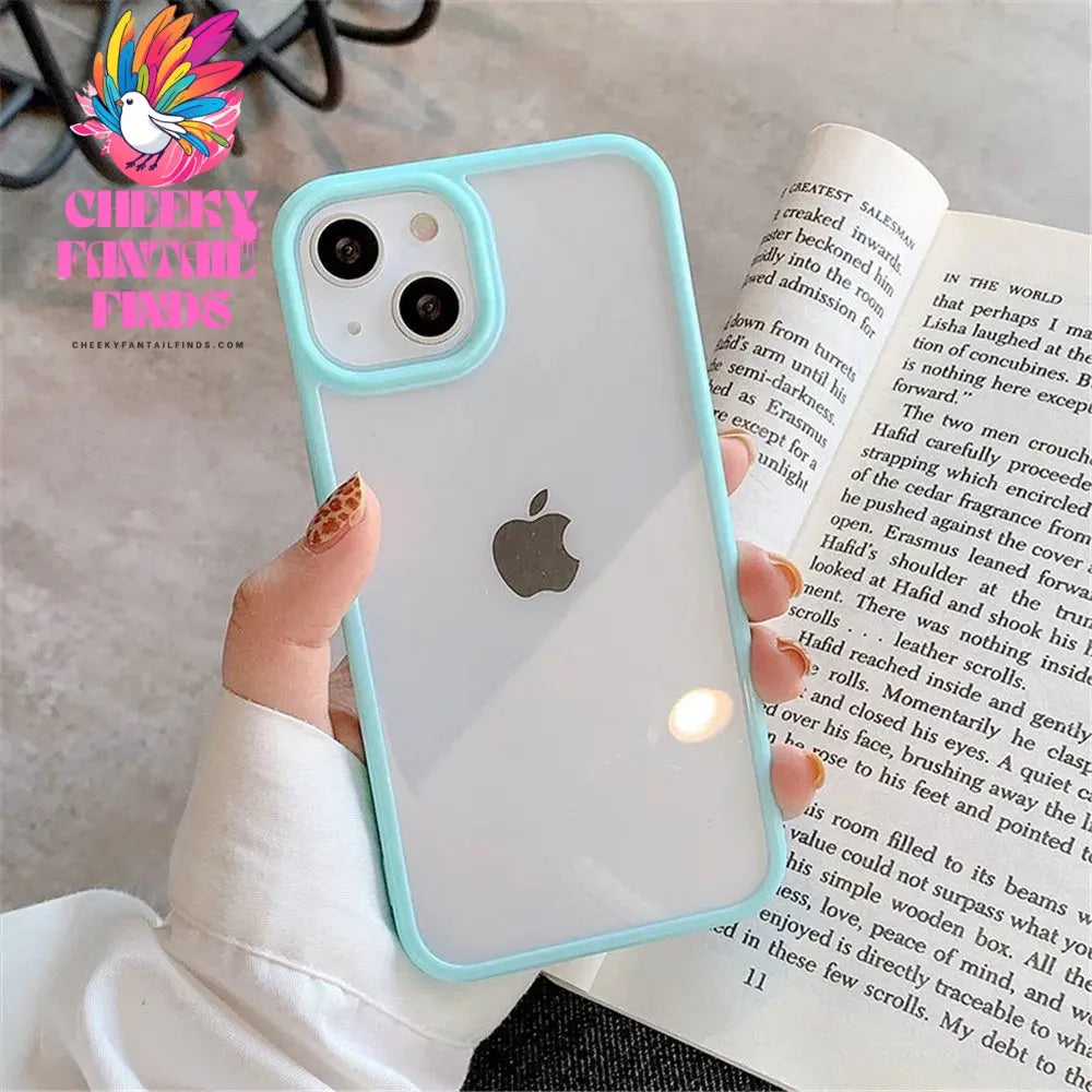 Candy Shockproof Silicone Bumper Phone Case For iPhone 16 15 14 11 12 13 Pro Max XS XR 8 7Plus Transparent Protection Back Cover Cheeky Fantail Finds