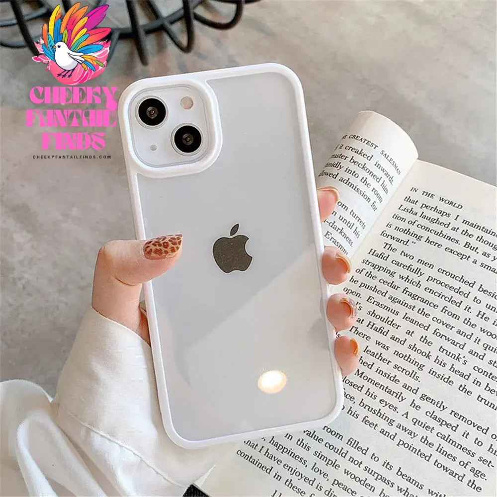 Candy Shockproof Silicone Bumper Phone Case For iPhone 16 15 14 11 12 13 Pro Max XS XR 8 7Plus Transparent Protection Back Cover Cheeky Fantail Finds