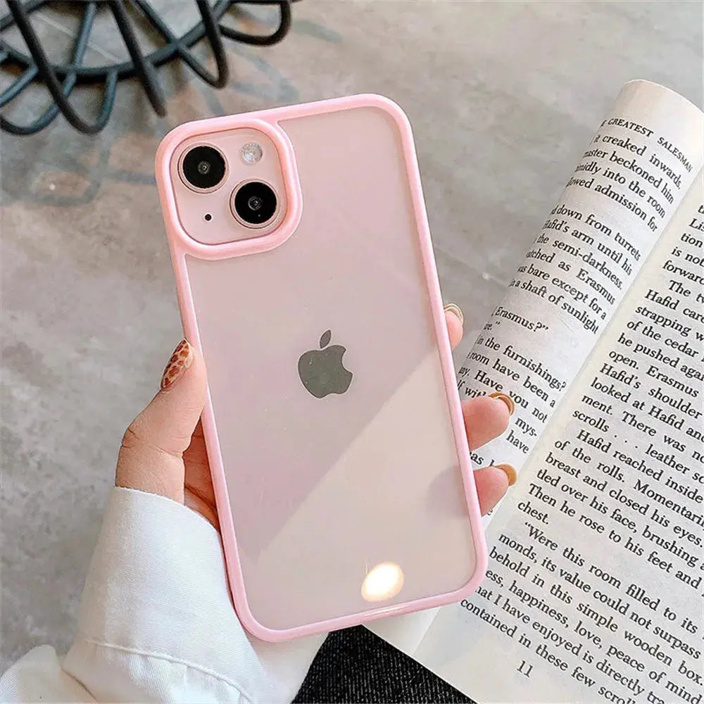 Candy Shockproof Silicone Bumper Phone Case For iPhone 16 15 14 11 12 13 Pro Max XS XR 8 7Plus Transparent Protection Back Cover Cheeky Fantail Finds