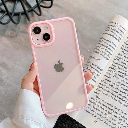 Candy Shockproof Silicone Bumper Phone Case For iPhone 16 15 14 11 12 13 Pro Max XS XR 8 7Plus Transparent Protection Back Cover Cheeky Fantail Finds