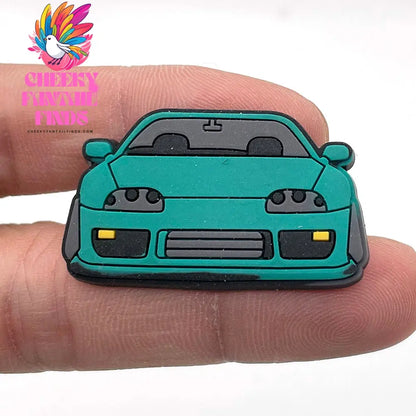 Car Cartoon Soft Glue Hole Shoe Buckle Decorative Buckle Accessories Ornaments Cheeky Fantail Finds