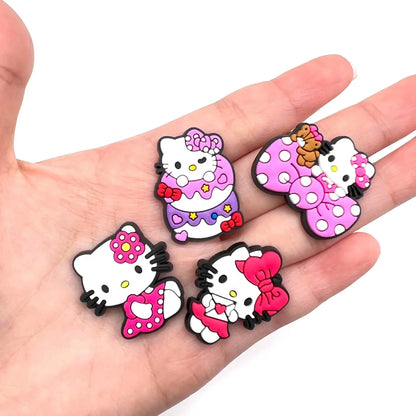 Cartoon Cute Kitty Series Shoe Accessories Girl DIY Sandals Cheeky Fantail Finds