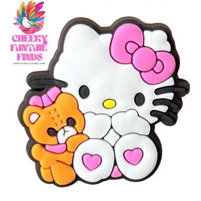 Cartoon Cute Kitty Series Shoe Accessories Girl DIY Sandals Cheeky Fantail Finds