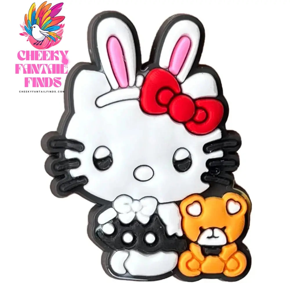 Cartoon Cute Kitty Series Shoe Accessories Girl DIY Sandals Cheeky Fantail Finds