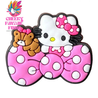 Cartoon Cute Kitty Series Shoe Accessories Girl DIY Sandals Cheeky Fantail Finds