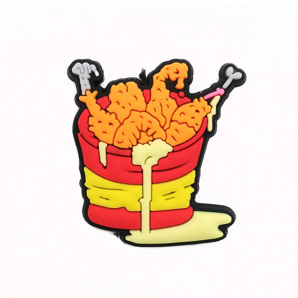 Cartoon Food Hole Shoes Shoe Ornament Shoe Buckle PVC Eva Sandals Decorative Accessories Cheeky Fantail Finds