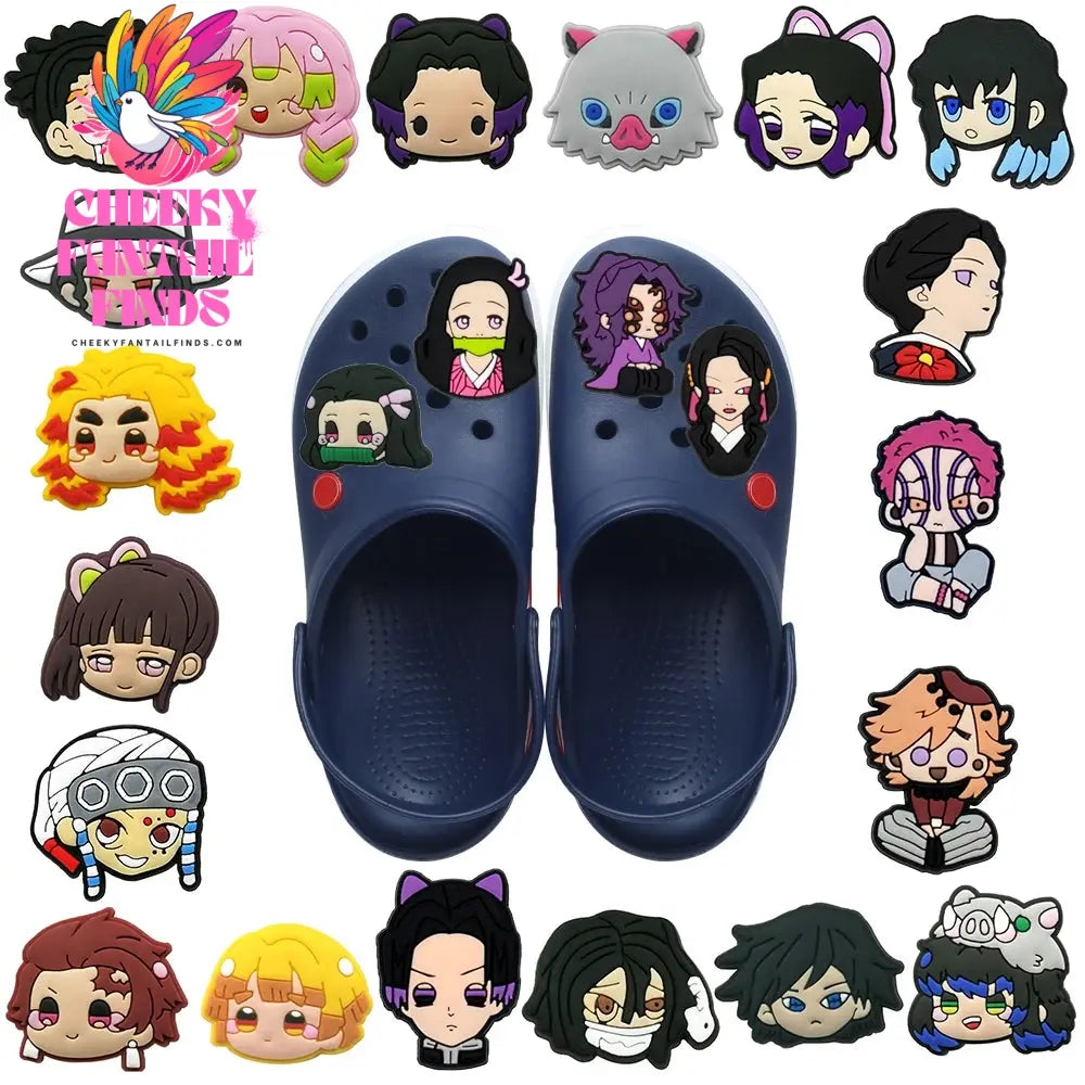Cartoon movie anime Alligator Shoes Charm Clogs decorated for Alligator  accessories Wholesale for boys and girls Christmas Cheeky Fantail Finds