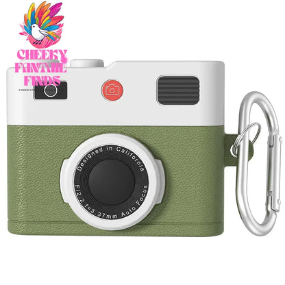Case For AirPods 4 Case Retro 3D Camera Protective Shockproof Silicone Skin Cover with Cleaner Kit and Lanyard For AirPods Pro 2 Cheeky Fantail Finds