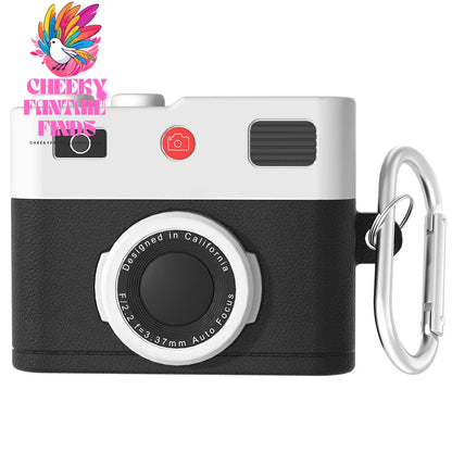 Case For AirPods 4 Case Retro 3D Camera Protective Shockproof Silicone Skin Cover with Cleaner Kit and Lanyard For AirPods Pro 2 Cheeky Fantail Finds