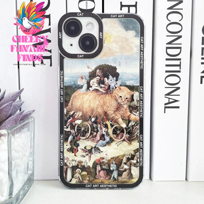Case for iPhone Van Gogh Gustav Klimt Mona Lisa Edvard Munch The Scream Hieronymus Bosch Fun Cat Art Funda Aesthetic Phone Cover Cheeky Fantail Finds