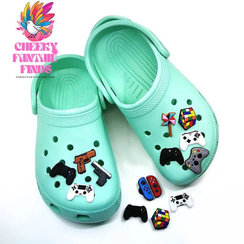 Casual Game Handle Hole Shoe Accessories PVC Soft Rubber Buckle Cheeky Fantail Finds