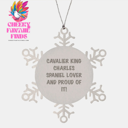 Cavalier King Charles Spaniel Dog Lover's Funny Snowflake Ornament, Gifts from Friends, Family, and Coworkers, Perfect for Christmas - Image 1