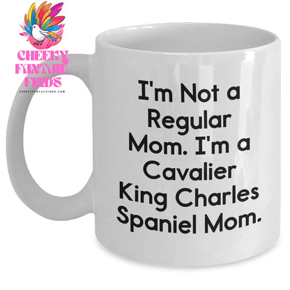 Cavalier King Charles Spaniel Dog Mom Funny White Coffee Mugs Gifts from Family Friends, Gifts for Men Women, Father's Day Unique - Main