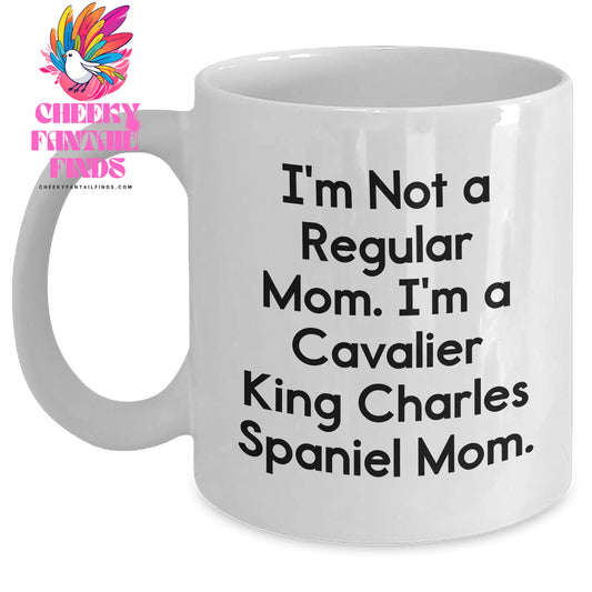 Cavalier King Charles Spaniel Dog Mom Funny White Coffee Mugs Gifts from Family Friends, Gifts for Men Women, Father's Day Unique - Main