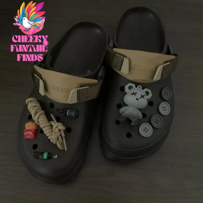 Cave Shoes Flower Men's Shoe Buckle Decorative Accessories Cheeky Fantail Finds