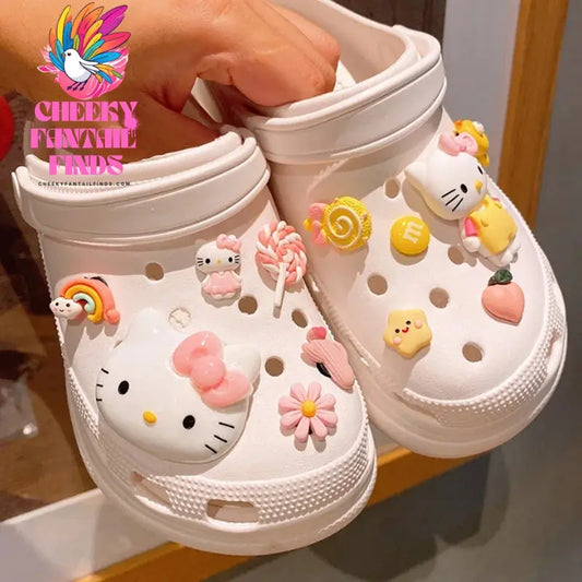 Character Set  Pikachu Hole Shoe Charms Accessories Donald Duck Shoe Buckle DIY 3D Shoes Decorations Gift Cheeky Fantail Finds