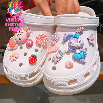 Character Set  Pikachu Hole Shoe Charms Accessories Donald Duck Shoe Buckle DIY 3D Shoes Decorations Gift Cheeky Fantail Finds