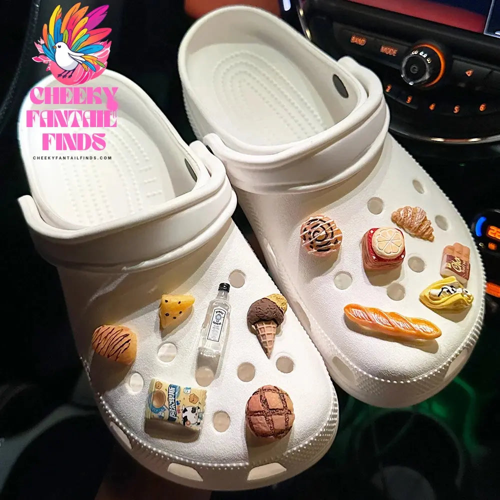 Chocolate Bread Shoe Charms Designer DIY Cute Shoes Decaration Party Accessories Clogs Kid Boy Women Girls Gifts - Cheeky Fantail Finds