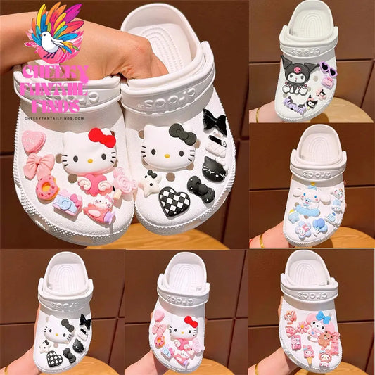 Cinnamoroll Shoe Charm Set LED DIY Shoe Decorations Accessories for Slides Sandals Clogs Gift Cheeky Fantail Finds