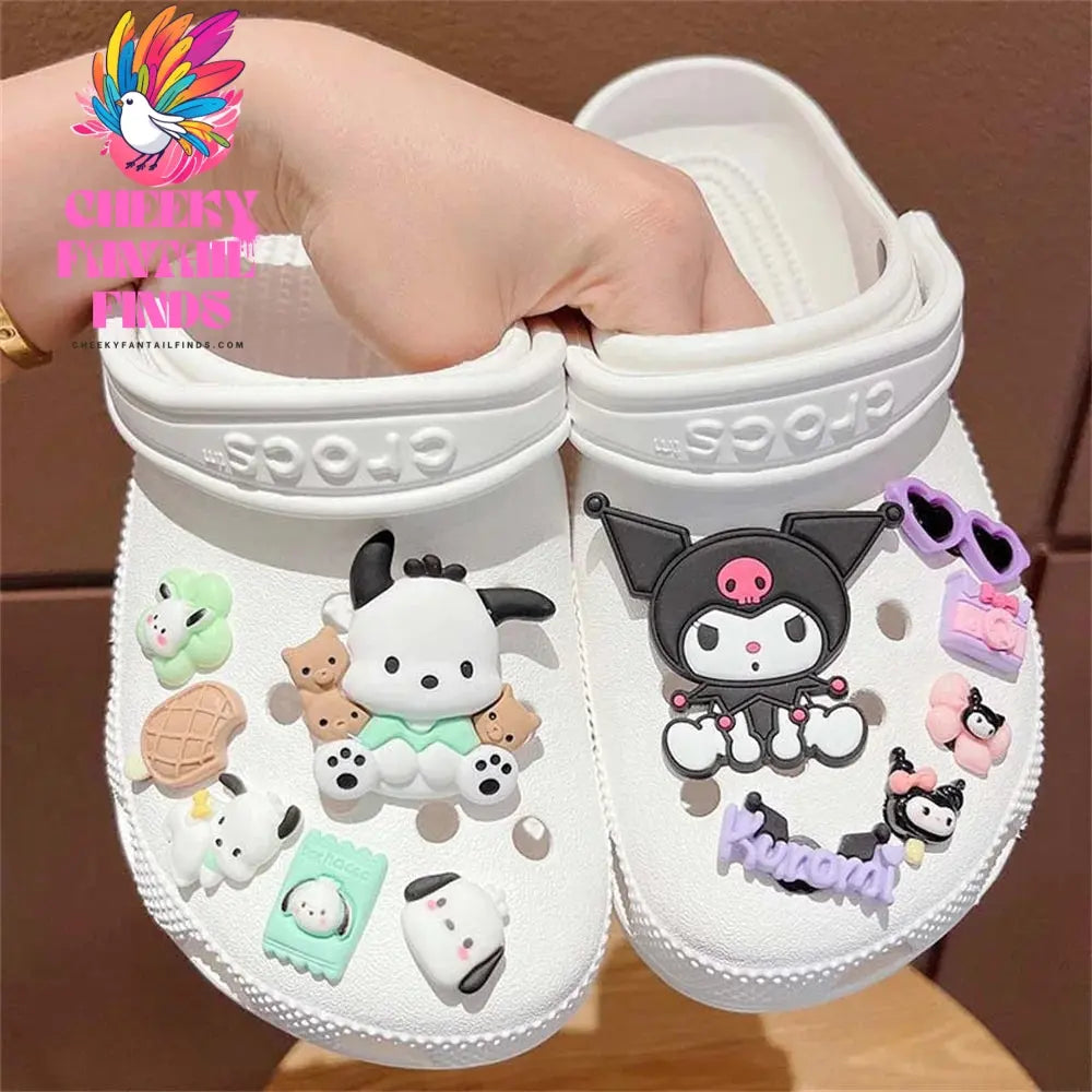 Cinnamoroll Shoe Charm Set LED DIY Shoe Decorations Accessories for Slides Sandals Clogs Gift Cheeky Fantail Finds