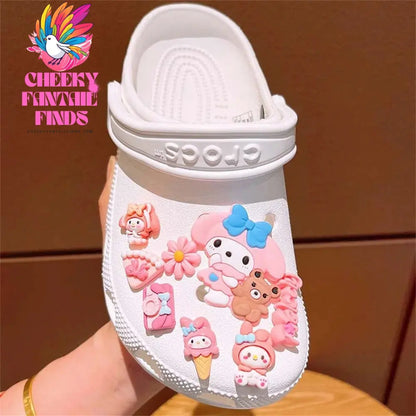 Cinnamoroll Shoe Charm Set LED DIY Shoe Decorations Accessories for Slides Sandals Clogs Gift Cheeky Fantail Finds