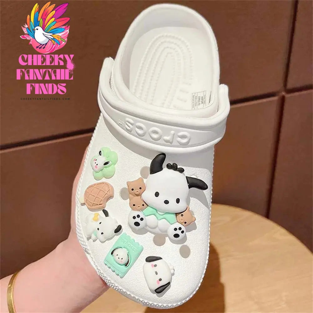 Cinnamoroll Shoe Charm Set LED DIY Shoe Decorations Accessories for Slides Sandals Clogs Gift Cheeky Fantail Finds