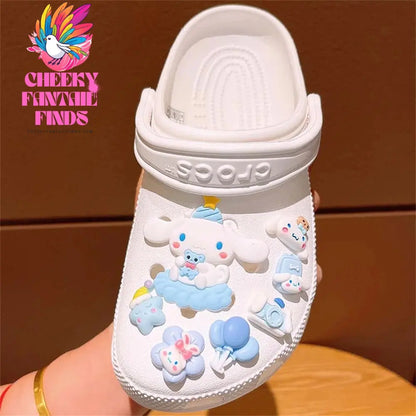 Cinnamoroll Shoe Charm Set LED DIY Shoe Decorations Accessories for Slides Sandals Clogs Gift Cheeky Fantail Finds