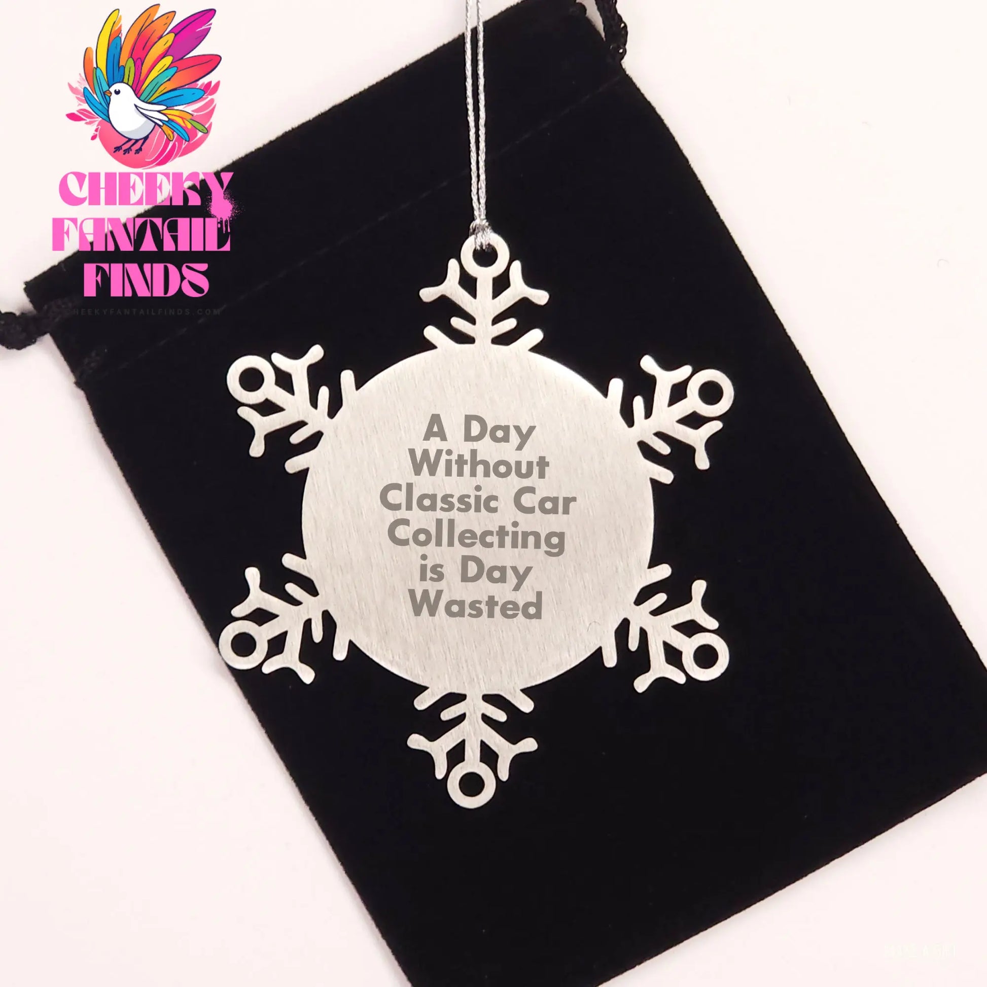Classic Car Collecting Snowflake Ornament, Funny Gift for Classic Car Enthusiasts, Gifts from Friends for Christmas - Image 2