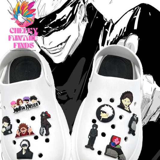 Cool Boy Cartoon Anime  Shoe Charms for Clogs Sandals Decoration Shoe Accessories Charms for Friends Gifts Cheeky Fantail Finds