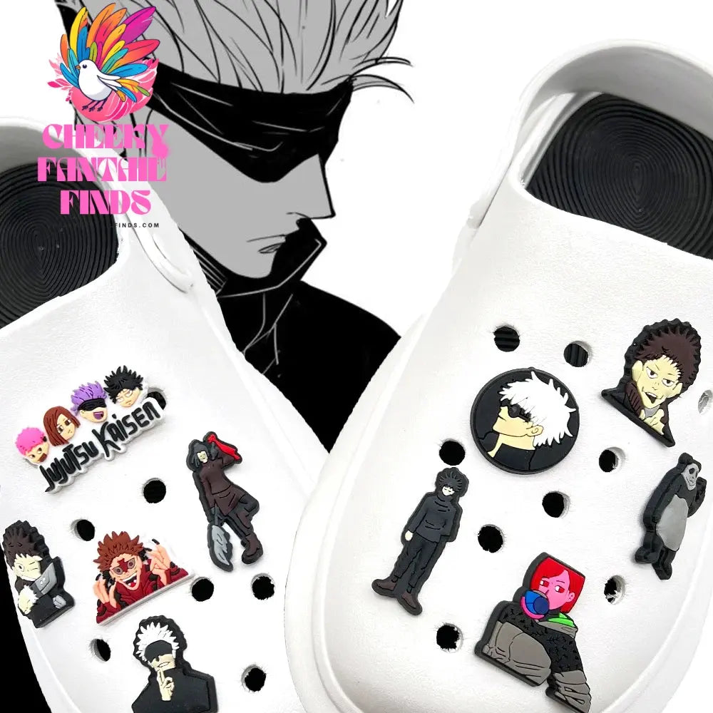 Cool Boy Cartoon Anime  Shoe Charms for Clogs Sandals Decoration Shoe Accessories Charms for Friends Gifts Cheeky Fantail Finds