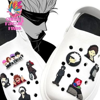 Cool Boy Cartoon Anime  Shoe Charms for Clogs Sandals Decoration Shoe Accessories Charms for Friends Gifts Cheeky Fantail Finds